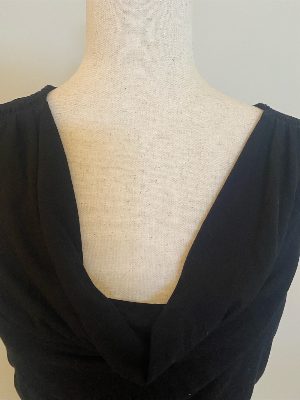 White House Black Market Black Sleeveless Cowl-Neck Tank - Picture 2 of 5